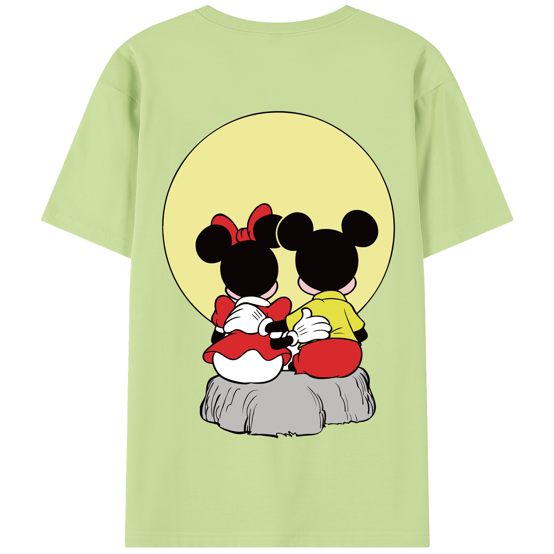 （画像用） ミッキーマウス Mickey Mouse 綿100％半袖Tシャツ（背面プリント）
